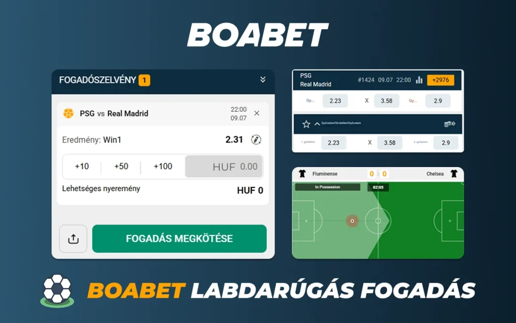 Példák a BoaBet futballfogadásaira