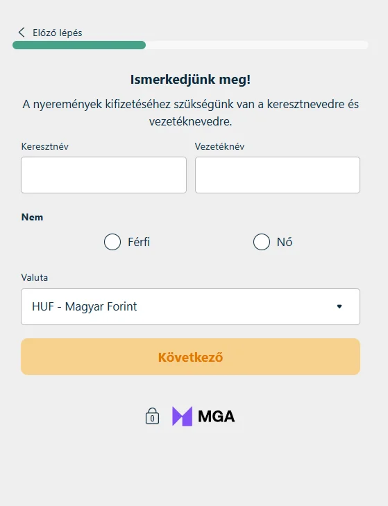 A regisztráció harmadik lépése Magyarországon